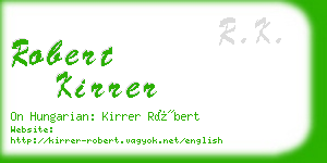 robert kirrer business card